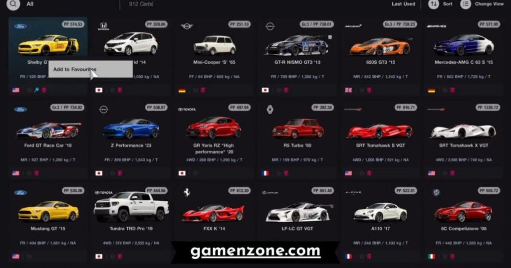 Racing Cars in Gran Turismo 7